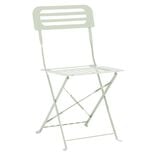 Chaise de jardin Rio pliante m&eacute;tal vert 41x45xH82cm
