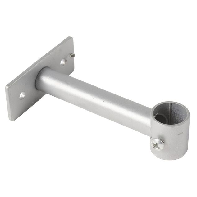 Support long fixe m&eacute;tal gris pour tringle &agrave; rideau &Oslash;1,6xL11cm