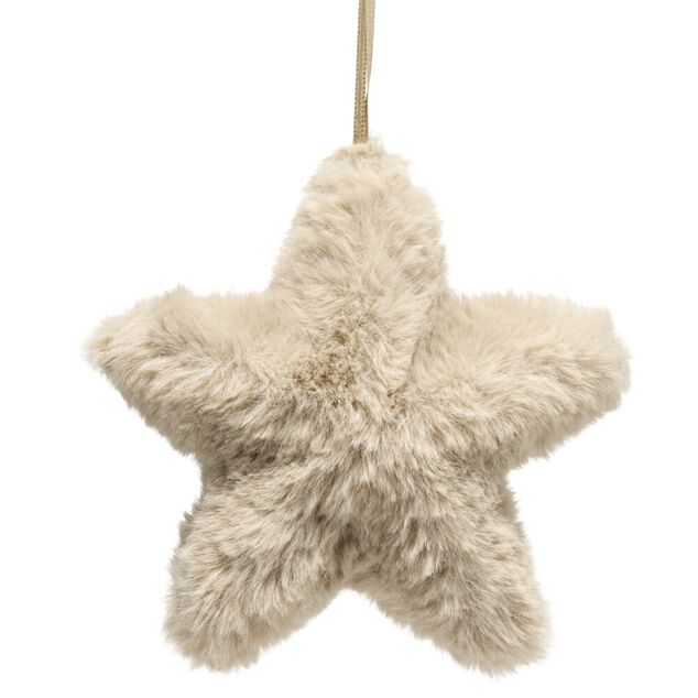 &Eacute;toile de No&euml;l effet fourrure &agrave; suspendre (3 mod&egrave;les)