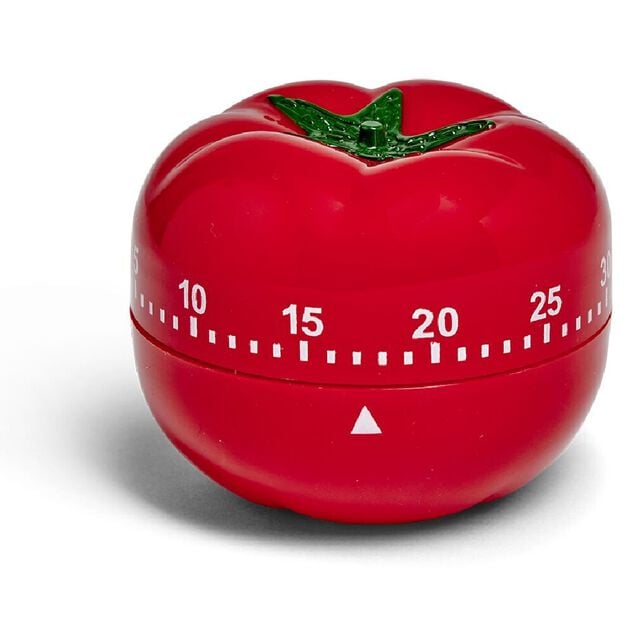 Minuteur forme tomate rouge &Oslash;7xH6cm