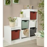 Meuble de rangement casiers escalier bois blanc