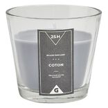 Bougie parfumée dans verre senteur coton gris