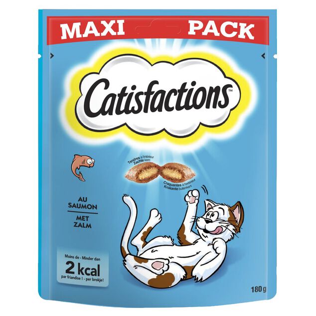 Friandise pour chat Castisfactions saveur saumon maxi pack sachet 180g