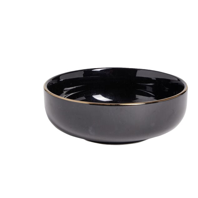 Coupelle ronde Oslo fa&iuml;ence noir &Oslash;15xH10cm