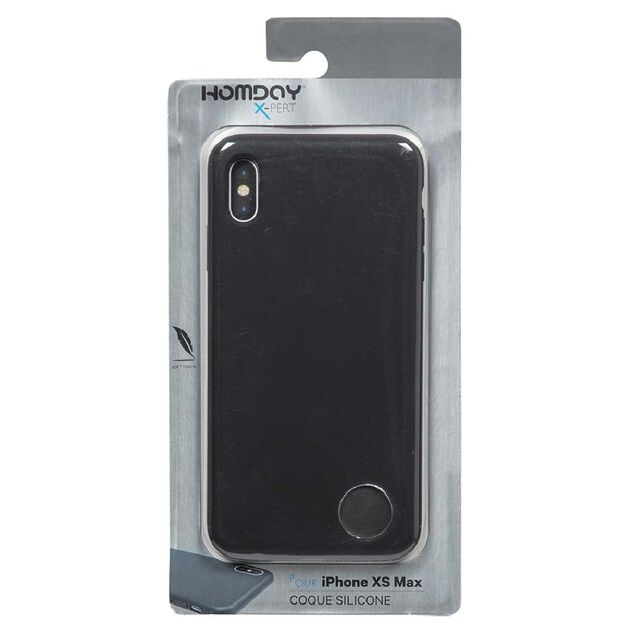 Coque Soft touch noire silicone pour Iphone XS Max