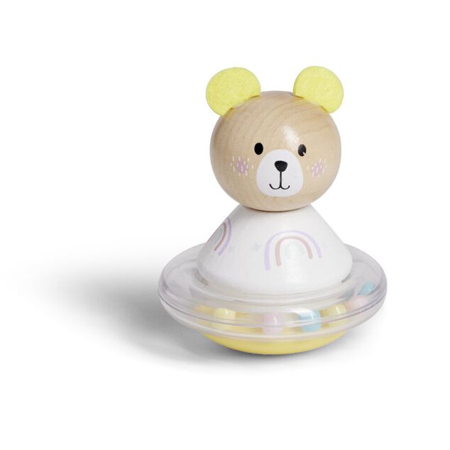 Hochet bois et plastique &Oslash;8xH8,6cm - 3 mod&egrave;les