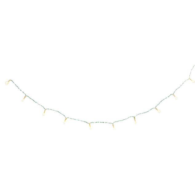 Guirlande &eacute;lectrique No&euml;l int&eacute;rieur 10 LED blanc chaud 1 m
