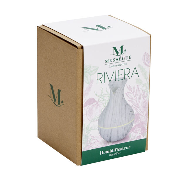 Humidificateur d'air LED forme vase Riviera Mess&eacute;gu&eacute; H14cm