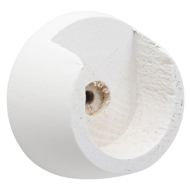 Support pour tringle naissance en bois certifié FSC® Blanc Ø28 mm x2