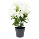 Pot lys blanc artificiel &Oslash;25xH42cm