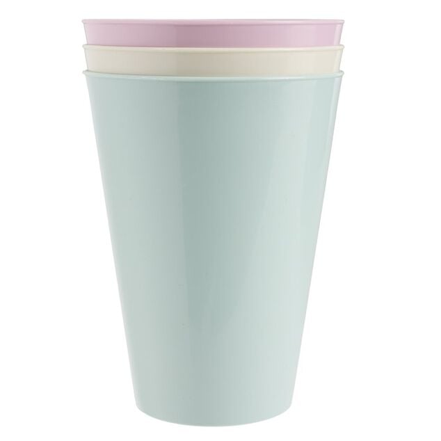 Gobelet plastique 43cl r&eacute;utilisable couleur unie &Oslash;5xH9cm (3 mod&egrave;les)