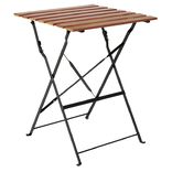 Table de jardin pliante Bali 2 personnes m&eacute;tal bois