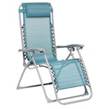 Fauteuil relax inclinable avec t&ecirc;ti&egrave;re bleu