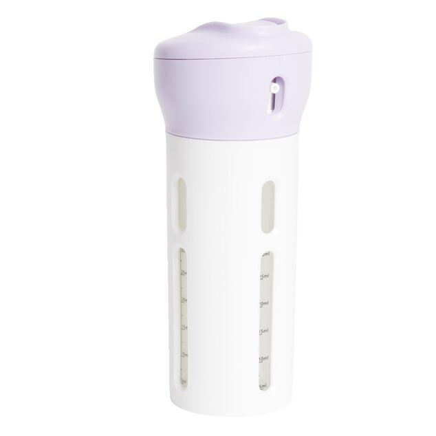 Flacon de voyage distributeur 4en1 bouchon pivotant
