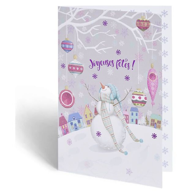 Carte de voeux No&euml;l 12x17cm (plusieurs mod&egrave;les)