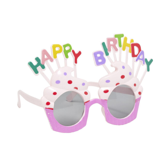 Lunettes anniversaire Happy Birthday cupcake