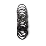 Lot de 15 &eacute;lastiques &agrave; cheveux polyester noir et blanc aspect chin&eacute;
