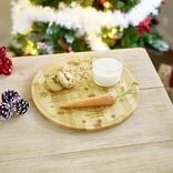 Plateau en bois rond pour collations Père Noël Ø28cm