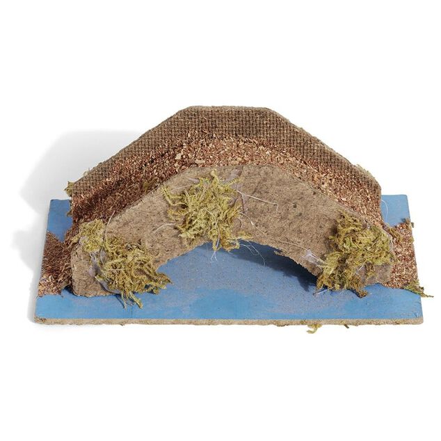 Pont cr&egrave;che bois marron