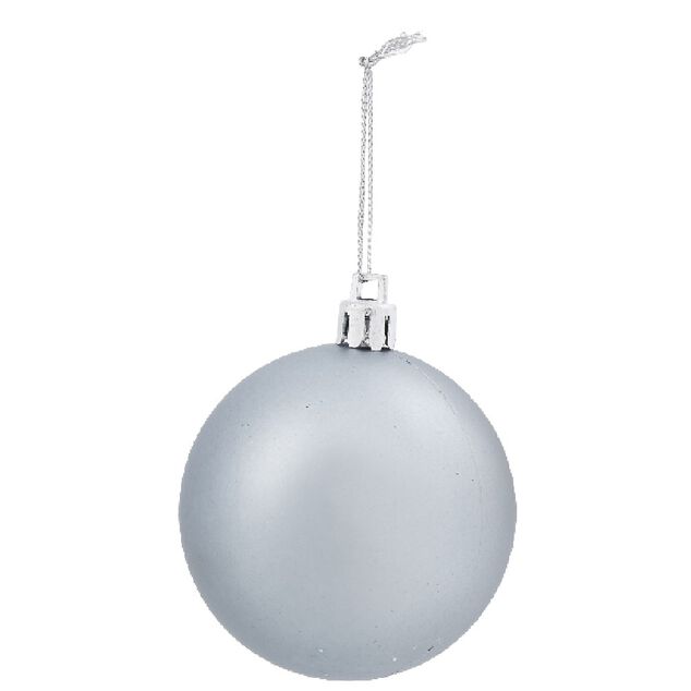 Boule de No&euml;l bleu et argent&eacute; x10