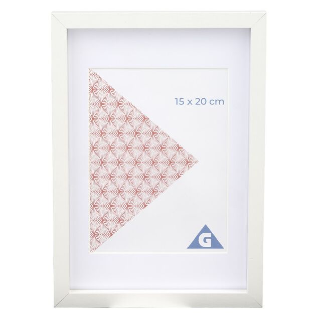 Cadre photo bois blanc 1 vue 18 x 24 cm