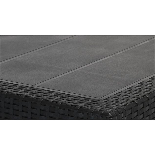 Table rectangulaire r&eacute;sine 10 personnes gris