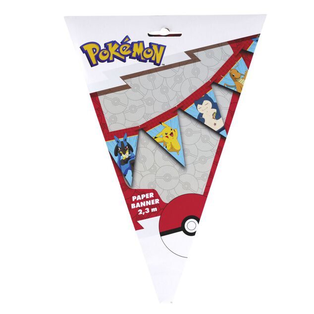 Guirlande fanion Pok&eacute;mon papier 2,3m