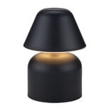 Lampe de table à poser en plastique noir Ø12xH17cm
