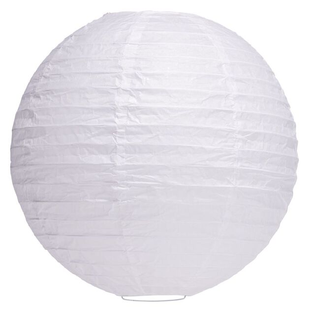 Suspension boule chinoise papier blanc - &Oslash;30xH28cm