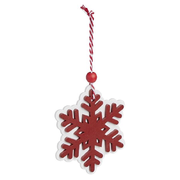 Suspension flocon en bois L14x8cm