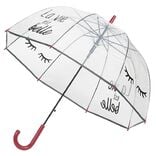 Parapluie canne transparent La vie est belle