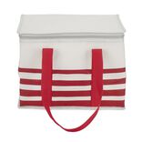 Sac &agrave; repas isotherme rouge et blanc L.28xl.18xH.21 cm