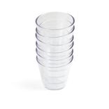 Lot de 6 verrines 100ml plastique transparent &Oslash;6,9xH6,7cm