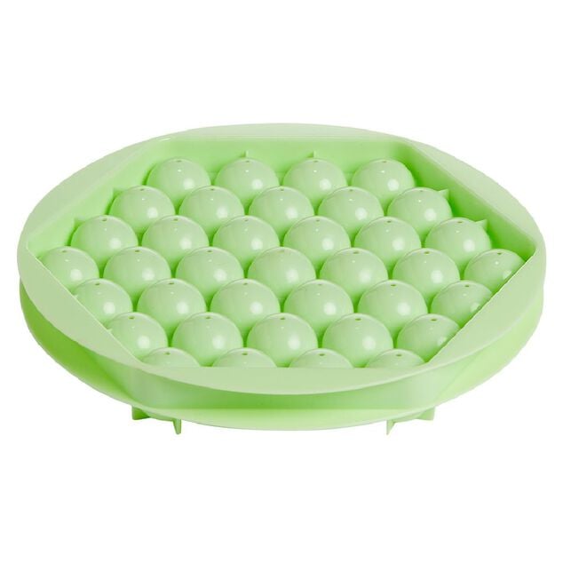 Moule &agrave; gla&ccedil;on boule x37 - plastique vert 21x21xH3cm