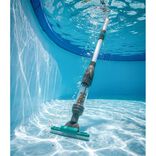 Balai aspirateur rechargeable piscine et spa gris et vert L106-162cm