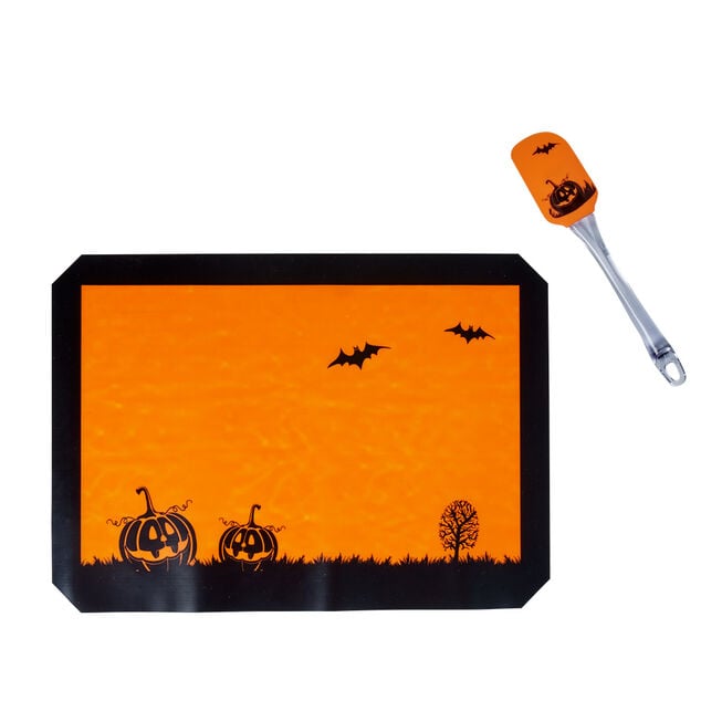 Tapis de cuisson Halloween avec spatule