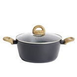 Faitout tous feux dont induction aluminium gris Ø24cm