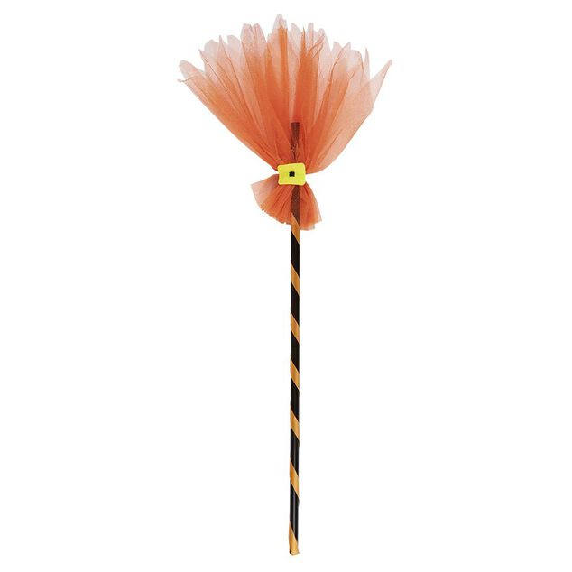 Balai de sorci&egrave;re violet ou orange L.88 cm