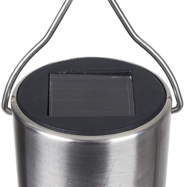 Lampe solaire verre froiss&eacute; &agrave; suspendre