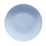 Assiette &agrave; dessert ronde Madrid gr&egrave;s bleu &Oslash;20,5cm