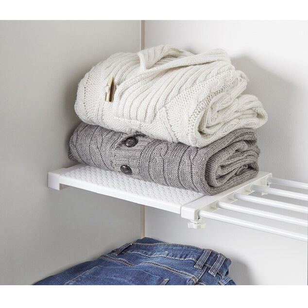 &Eacute;tag&egrave;re amovible extensible blanche 38/55 cm