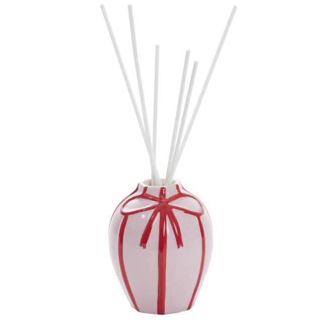 Diffuseur en gr&egrave;s motifs noeuds senteur rose et bergamote 100ml