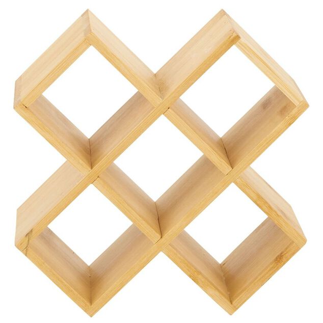 Porte &eacute;pice 5 cases bambou 17x17xH9cm