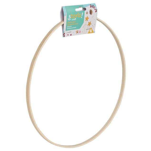 Cercle en bois pour couronne de Noël Ø30cm