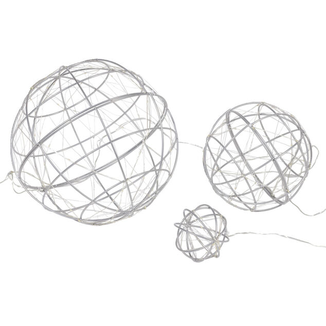 Boule de No&euml;l 100 LED blanc chaud x3