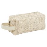 Trousse à cosmétique style tressé beige Ø9xL20,5cm