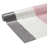 Toile cir&eacute;e imprim&eacute; graphique gris et rouge 140x200cm