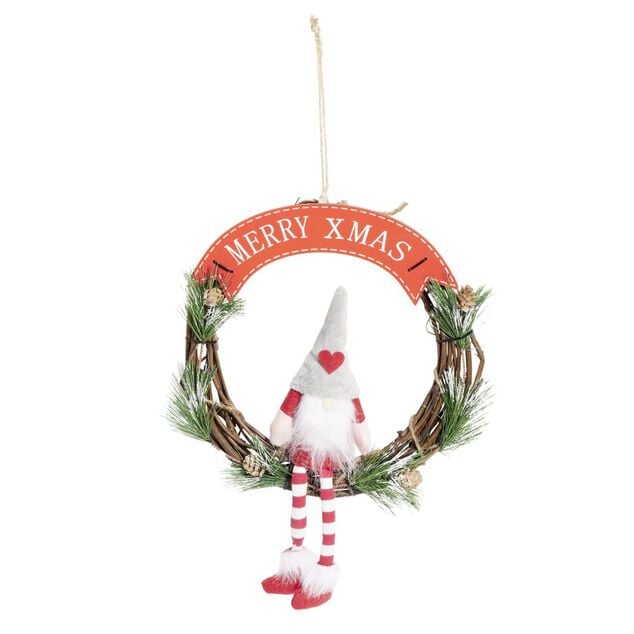 Couronne de No&euml;l gnome &Oslash;30cm