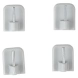 Support de tringle adh&eacute;sif plastique blanc x4