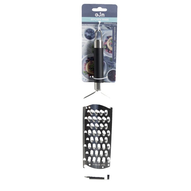 R&acirc;pe en inox manche inox avec manche en plastique L.32cm
